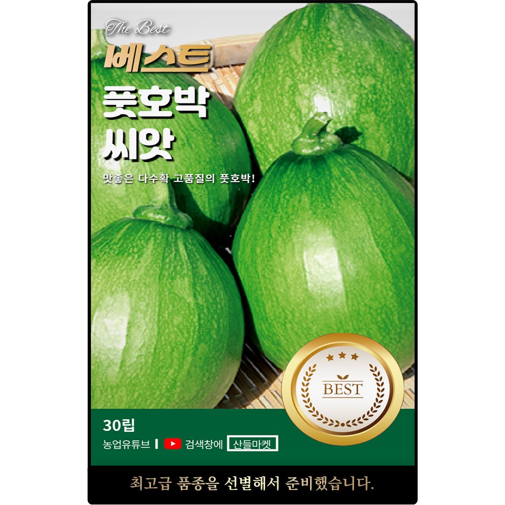 베스트 풋호박 씨앗 30립 맛좋은 재래종 호박씨 종자, 1개 6,000원