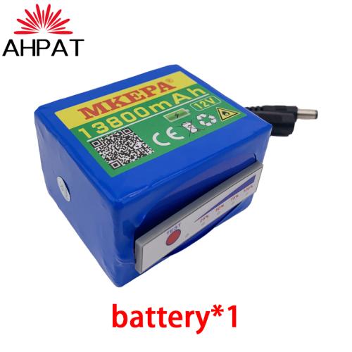 새로운 휴대용 12V 13800mAh 배터리 충전식 리튬 이온 배터리 팩 대용량 DC 12.6v 13.8Ah CCTV 캠 모니터  충전기 22,980원