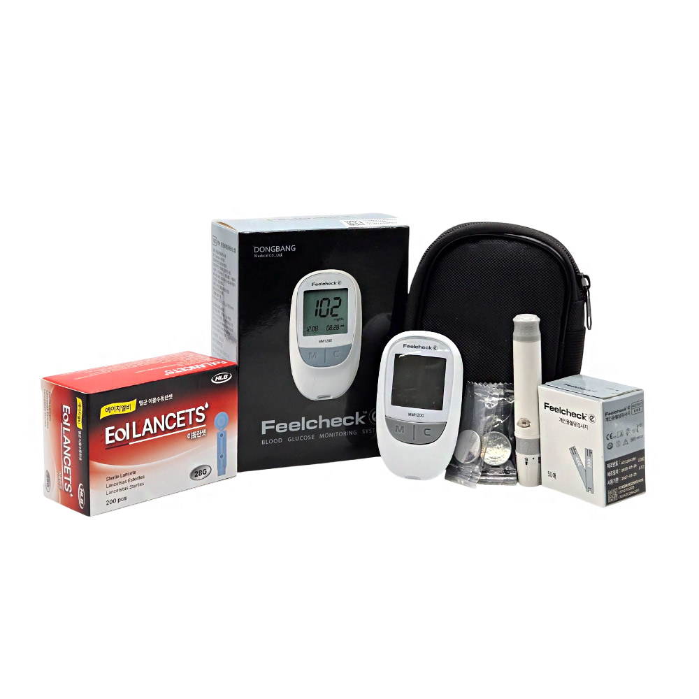 동방메디컬 필첵e 혈당측정기 +필첵e 혈당검사지 50매입 + FA 멸균이올란셋 28G 200개입 23,500원