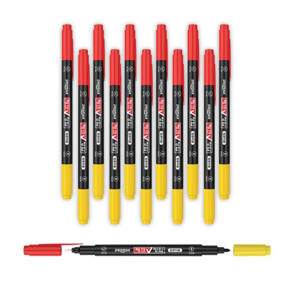 펜맥스 양면 컴퓨터용 사인펜 레드 + 블랙 4,630원