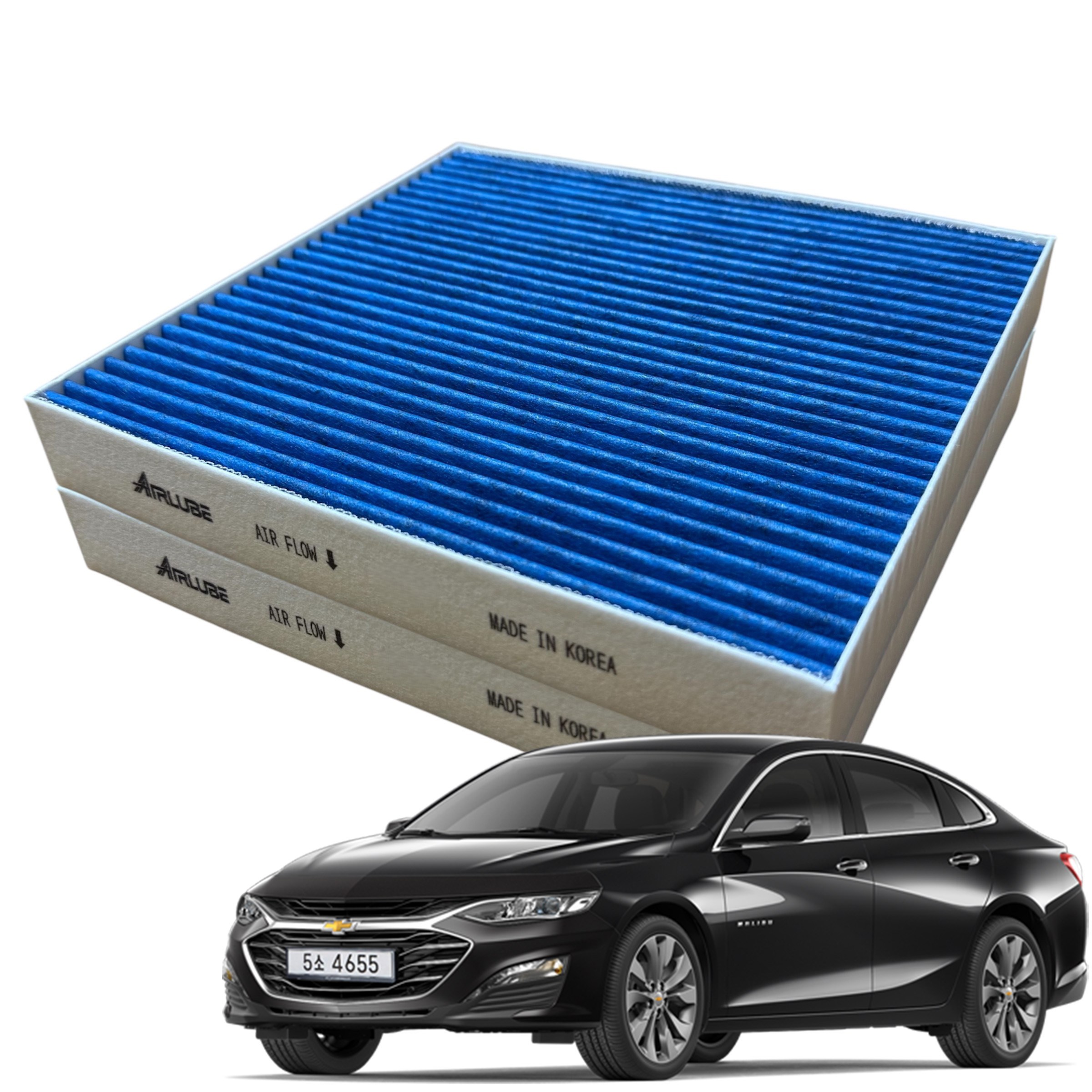 에어루브 블루 E11 PM0.3 프리미엄 활성탄 말리부 에어컨 필터, 2개, 말리부-P175 14,500원