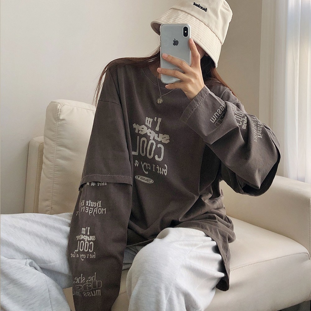 러브앤시티 남녀공용 피그먼트 슈퍼쿨 레이어드 긴팔티셔츠 이중티셔츠 빅사이즈 오버핏 프리미엄 원단 38,910원