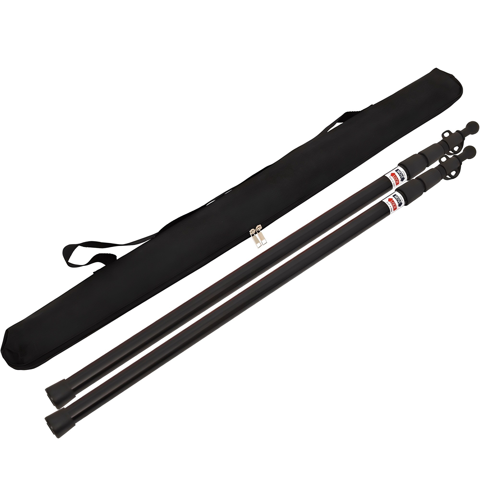 캠프빌리지 슬라이드 폴대 캡형 블랙 2p + 가방 세트, 1세트 25,400원