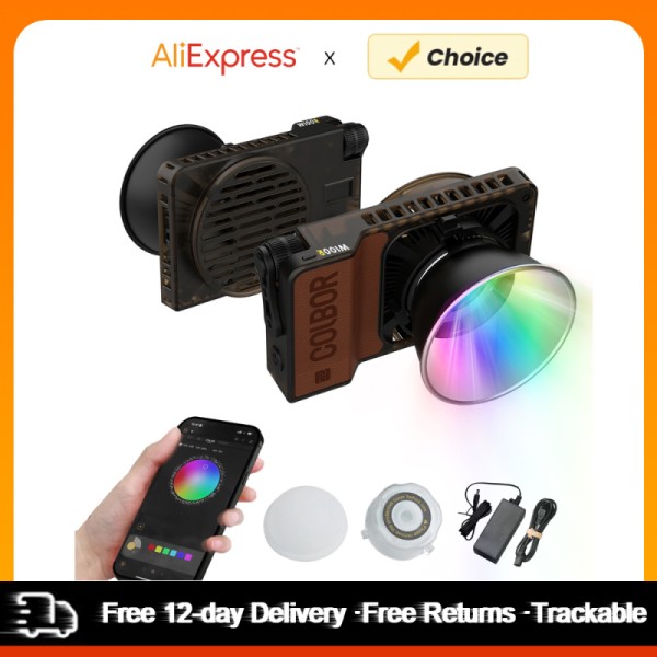 COLBOR W100R 포켓 RGB 비디오 라이트, 100W 사진 LED 필 라이트, 2700K-6500K 밝기 조절 앱 제어, 브이로 250,500원