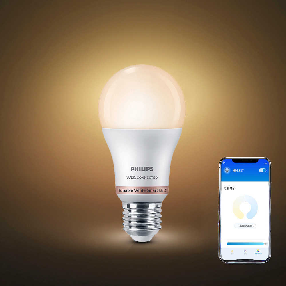 필립스 위즈 화이트 앰비언스 스마트전구 e26 8W 12,400원