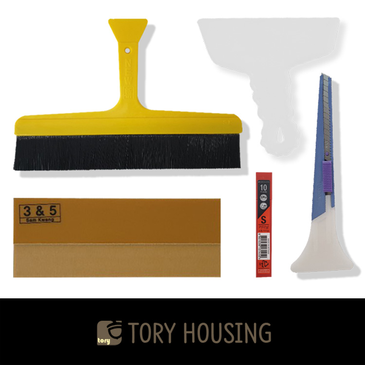 셀프도배용품 세트 도배칼 칼받이 도배칼 도배솔 칼날 실속 5종 세트 16,500원