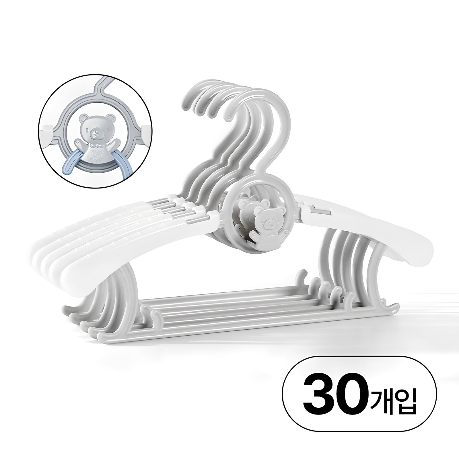 [레이어드] 편한생활연구소 길이조절 논슬립 유아 옷걸이 9,800원