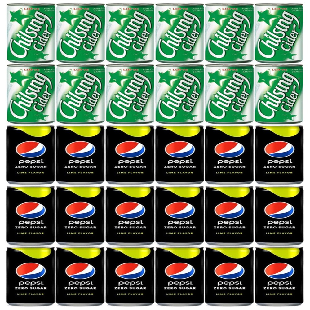 칠성사이다190mlx12캔+펩시제로(라임)190mlx18캔 16,500원