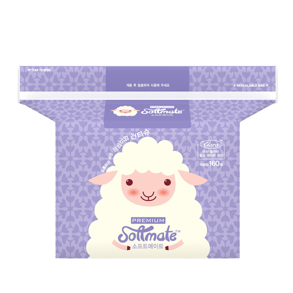 순둥이 소프트메이트 건티슈 프리미엄 160매 4팩 25,900원
