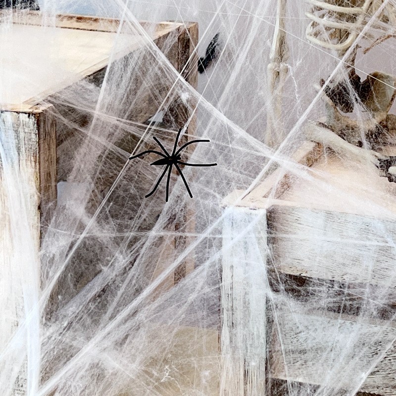 파티앤온 할로윈 장식 화이트 거미줄 거미모형, 5개 9,990원