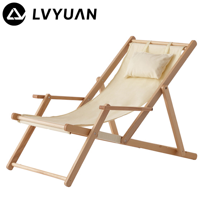 루앤 캠핑 해변 릴렉스 체어 느티나무 원목 접이식 캔버스 의자 109,000원