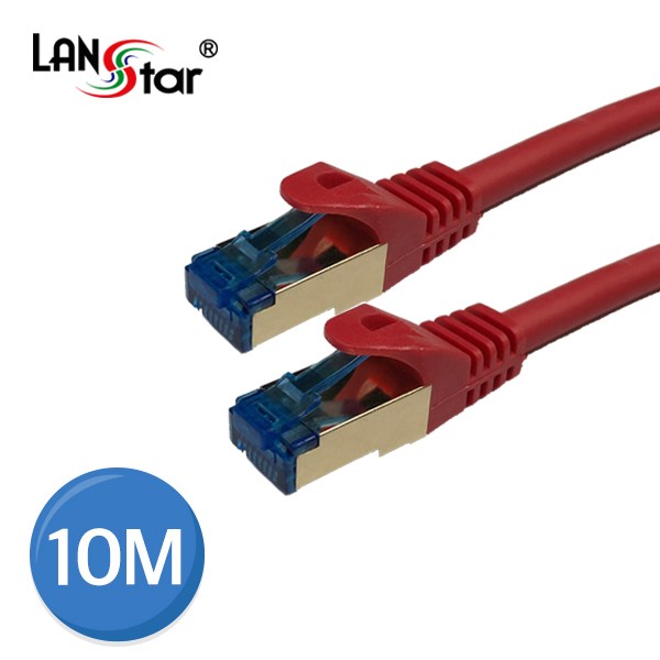 랜스타 CAT.7 SSTP 랜케이블 (연선,LSZH,26AWG) 빨강-10M, LS-7SSTPD-10MR, 1개 9,240원