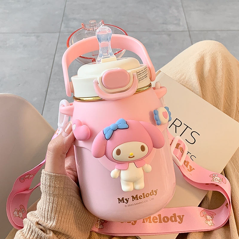 3D 입체 피규어 원터치 텀블러, 대용량 보온 보냉 스텐레스 물통(316 스테인리스), 1개, 700ml, 핑크 27,900원