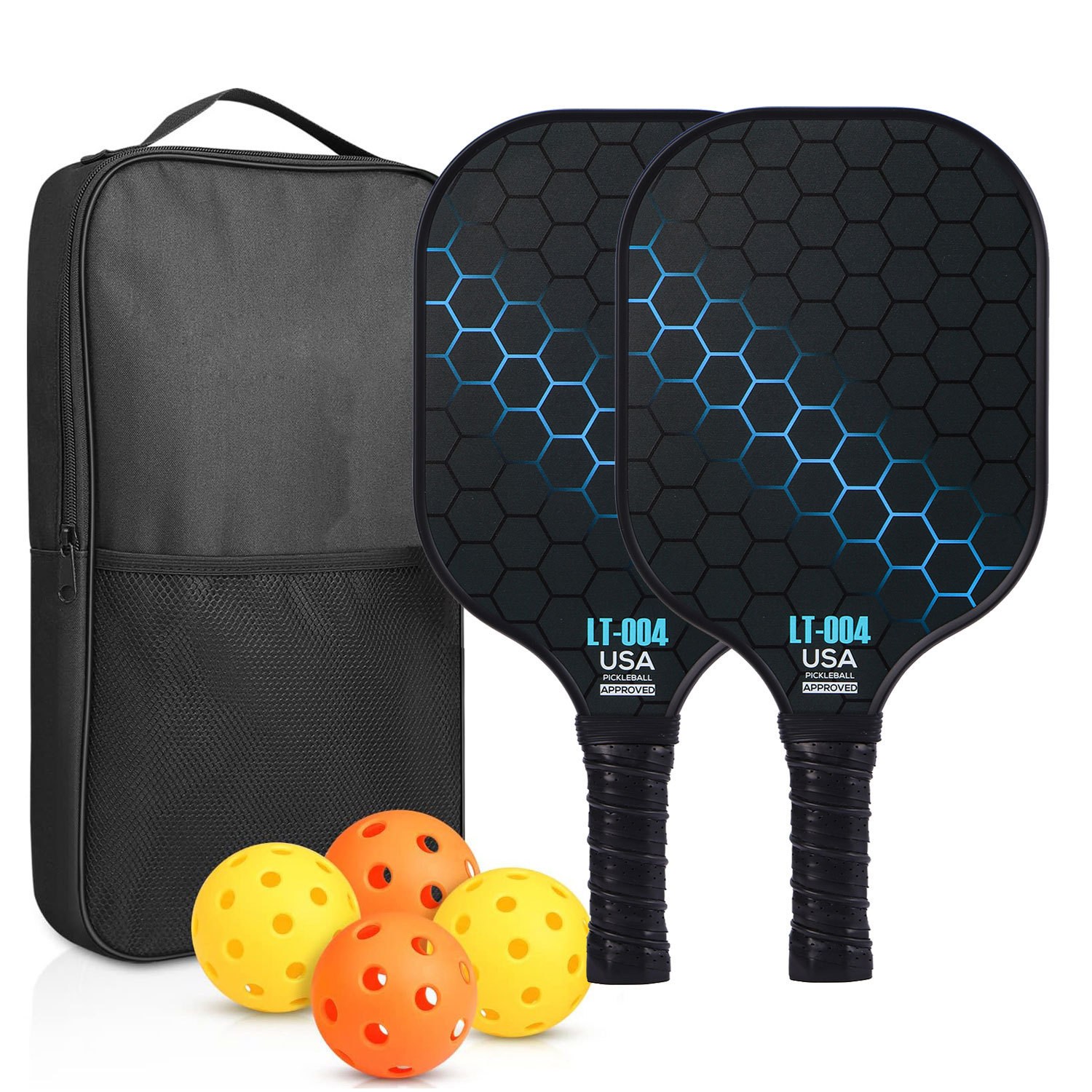 스트레이 피클볼 풀세트 패들 2개 공 4p 가방 풀세트 입문용 초급용, 1개, 블랙 38,000원