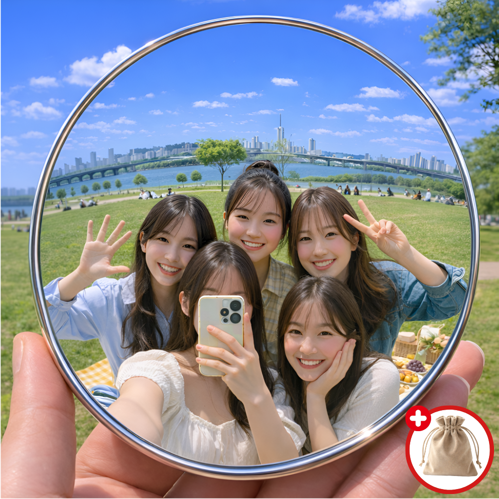 라온메이드 볼록거울 셀카용 미니 휴대용 감성 셀카거울 9.5cm, 1개, 실버 12,800원