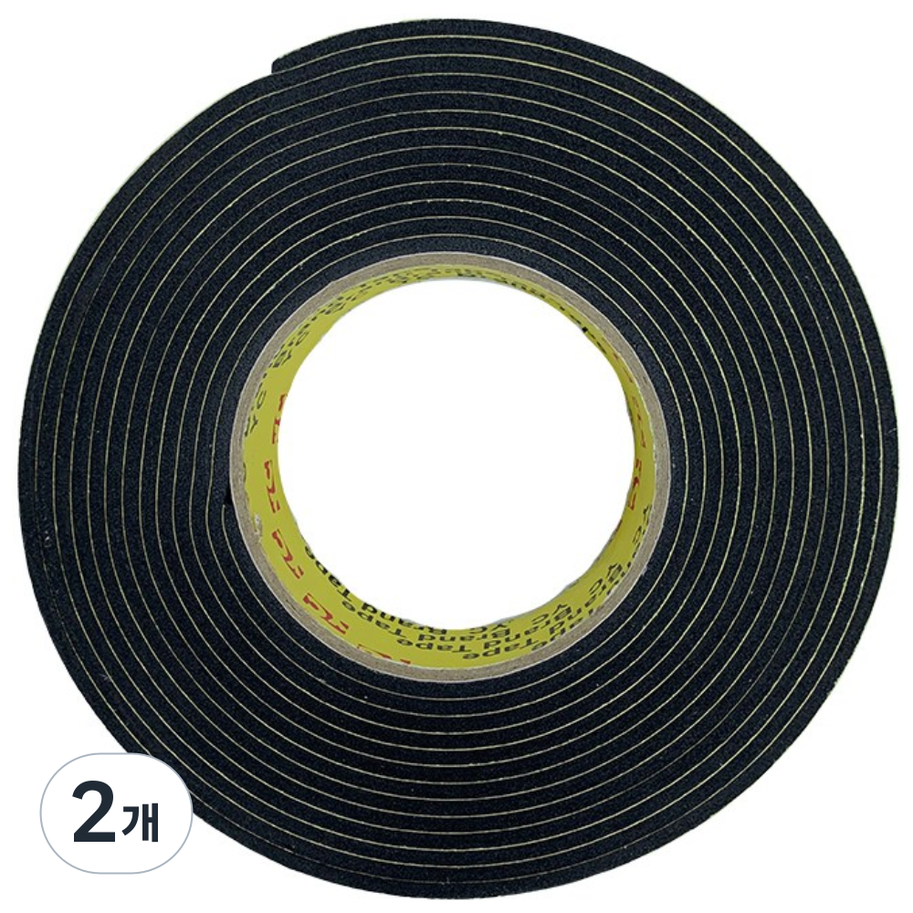 EVA 단면 흑색 스펀지테이프 폭10mmx두께3mm길이5M, 2개 11,390원