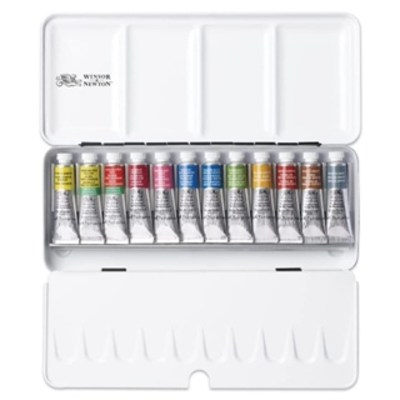 윈저앤뉴튼 전문가용 수채화물감 5ml 12색 틴케이스 세트 75,000원