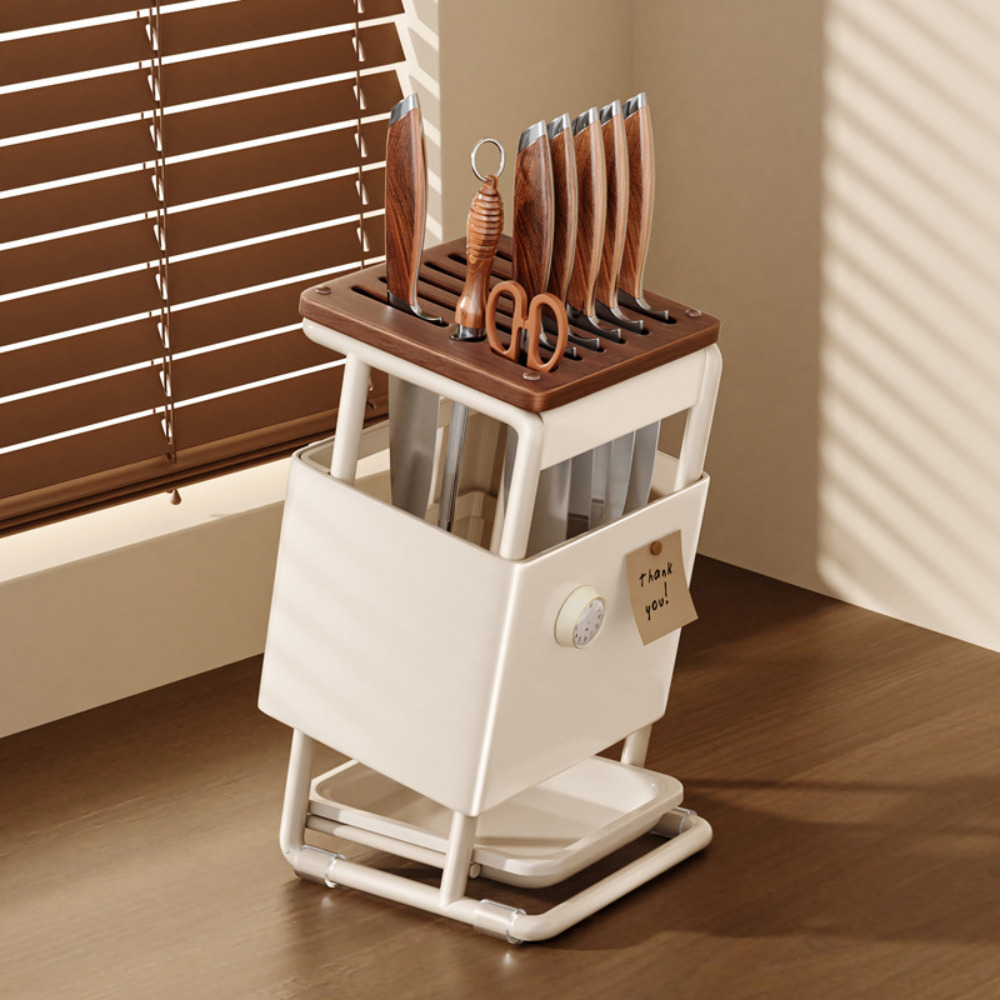 마이오디너리 우드 스텐 칼꽂이 주방 보관, 1개, 밀크화이트 9,900원