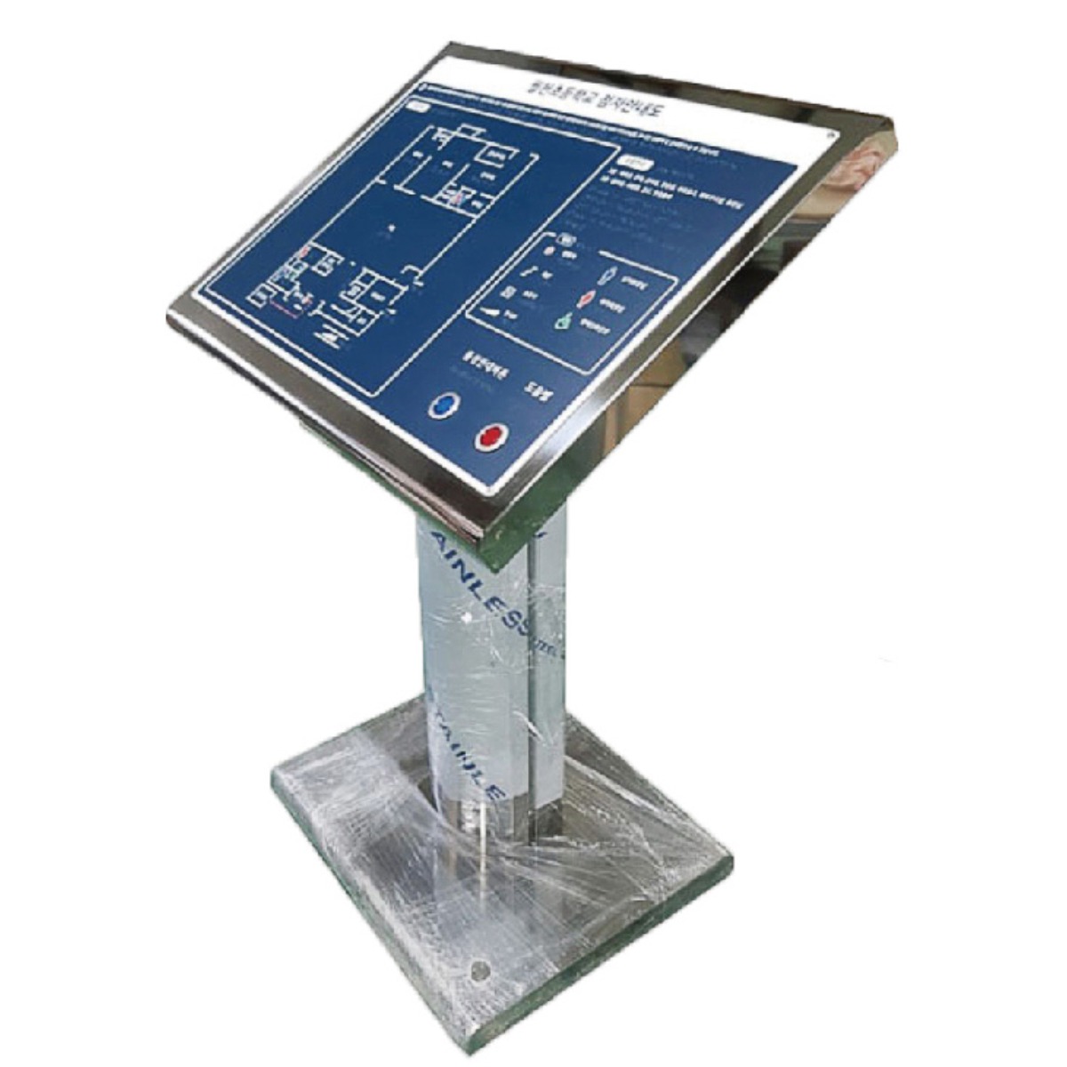 B 스텐 스탠드형 점자 촉지판 촉지도 시각장애인 점자안내판, B 기본형+도움벨 1,476,800원