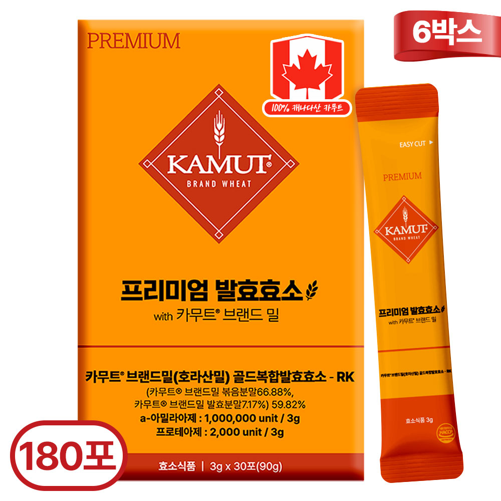 카무트 프리미엄 카무트 효소 캐나다 정품 30p, 6개, 90g 109,230원