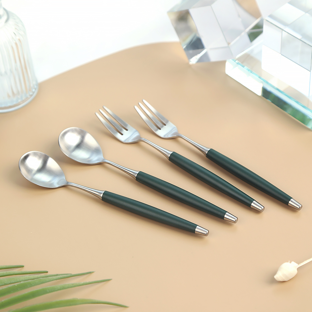 보겐 국산 르비앙 샤틴 티스푼 + 포크 2인 세트 딥그린 34,420원