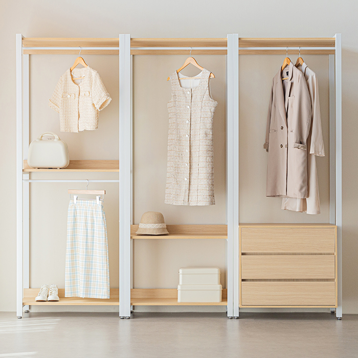 퍼리든 큐브 드레스룸 시스템 행거 2400 방문설치 349,000원