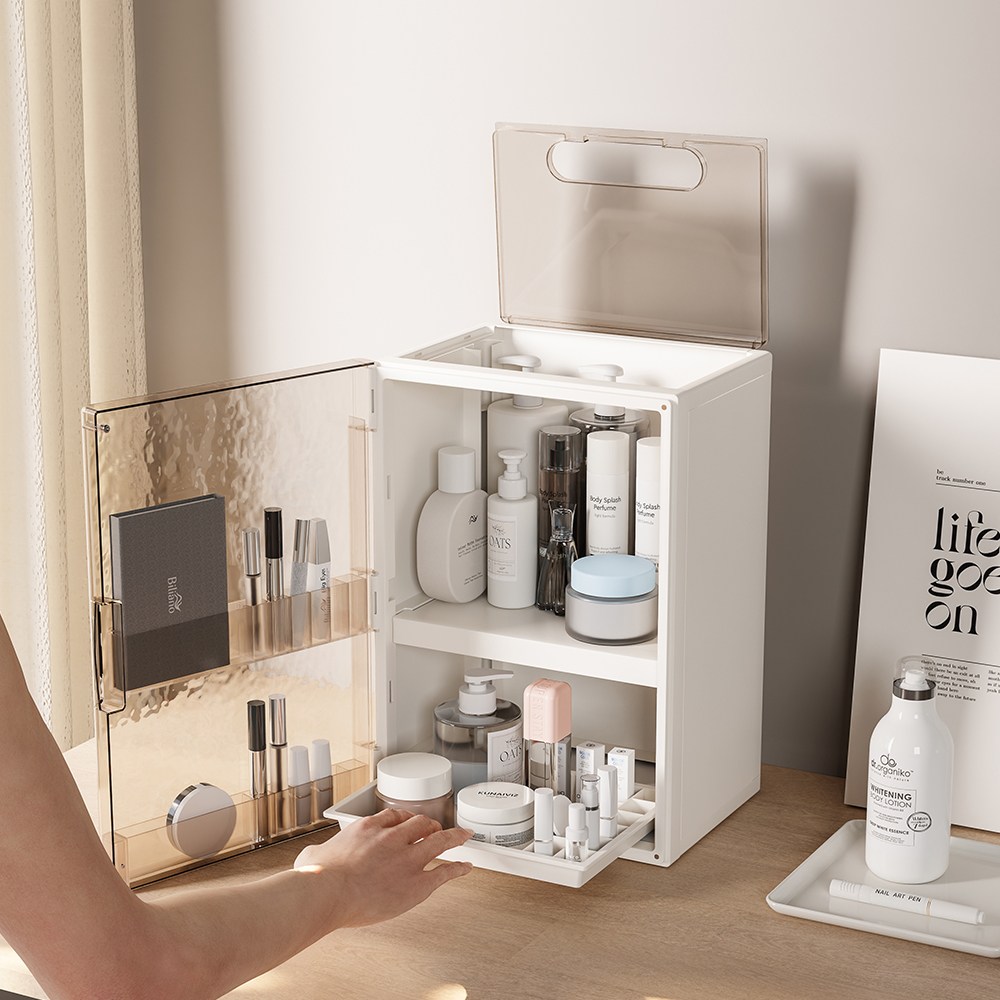 홈비 대용량 2단 올인원 화장품정리함, 화이트 29,900원