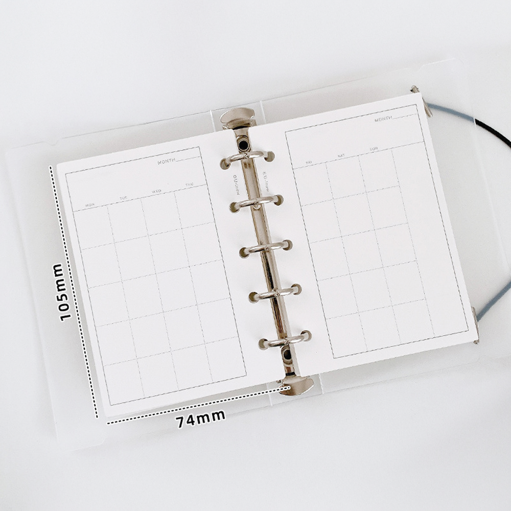 M5 5공 다이어리 고급 먼슬리 월간 속지 내지 50매, 1세트, 50매 6,000원