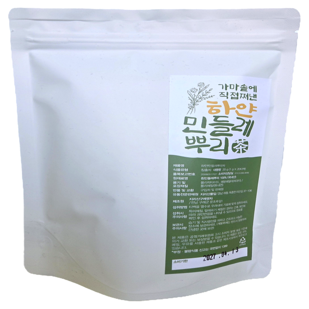 [ 지리산 풀잎 ] 가마솥에 한 번 더 볶은 100% 흰민들레 뿌리차 28,800원