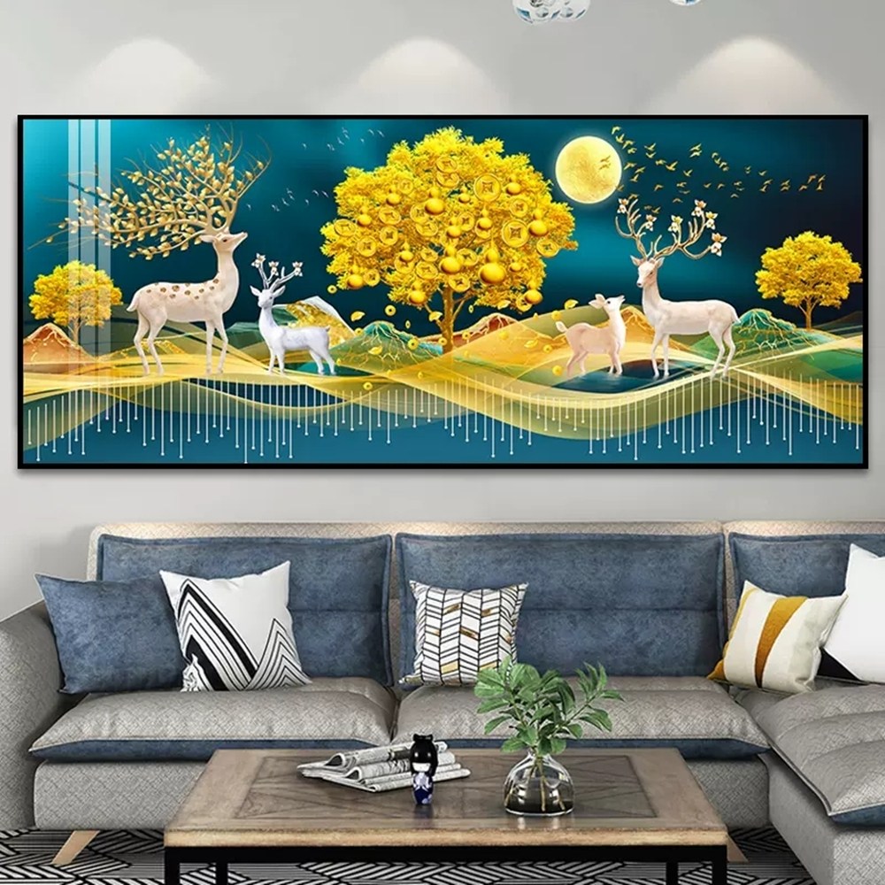 보석십자수 패브릭형 황금 사슴 돈나무 금전수 달 재물 비즈 가로형 초대형 특대형 도안 46,900원