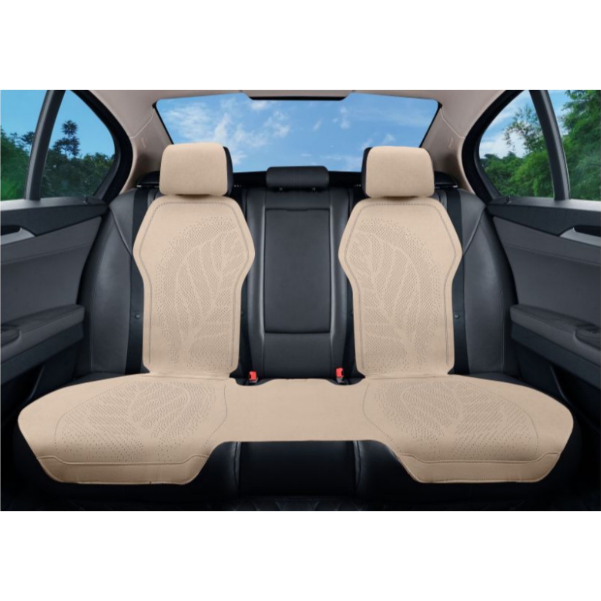 진루이 자동차 방석 통풍방석 차량용 쿨시트 자동차 시트커버 사계절 카시트, 1개, 뒷좌석베이지 45,000원