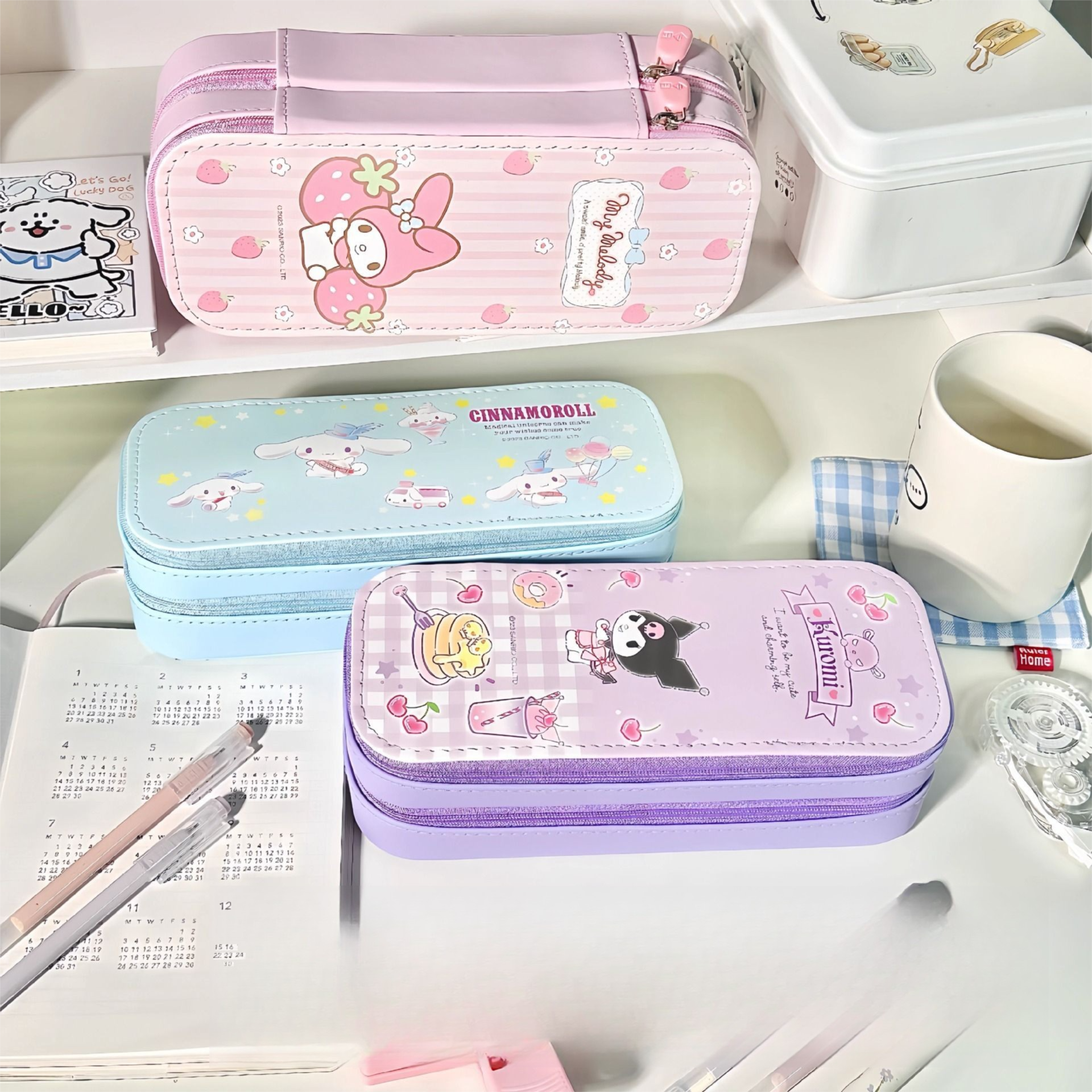 한국풍 산리오 대용량 문구 파우치 귀여운 디자인 학생 멀티 필통 18,800원