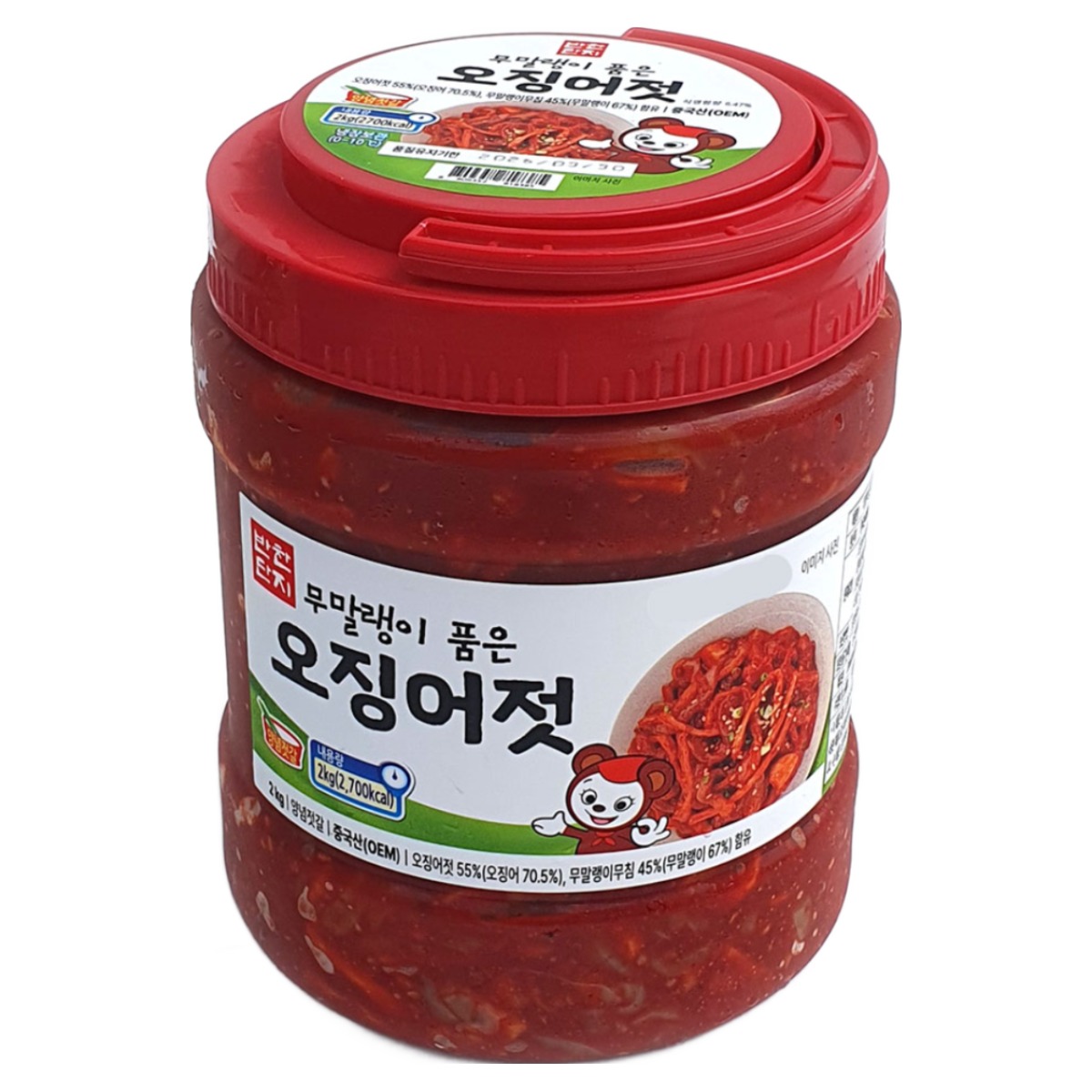 반찬단지 무말랭이 오징어젓 오말랭이 무침 품은 오징어젓갈, 2kg, 1개 21,500원