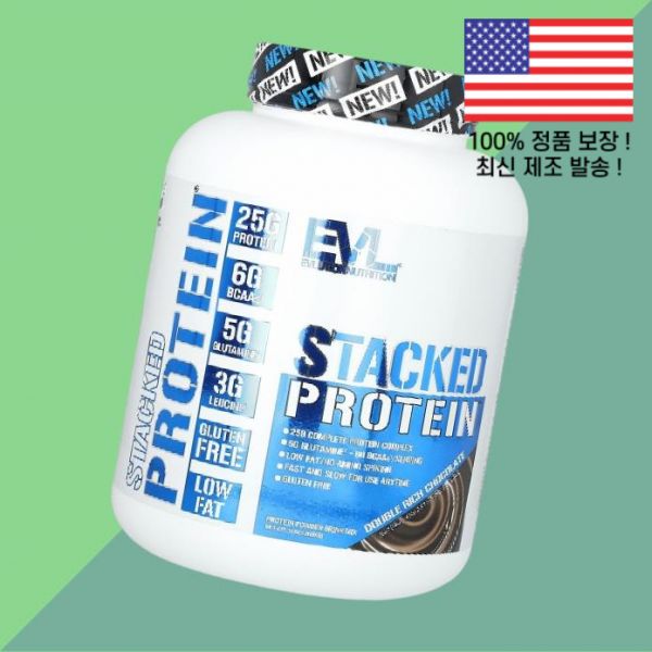 에블루션 뉴트리션 스택형 단백 프로틴 더블 리치 초콜릿 5파운드 2268kg EVL Stacked Protein Double Rich Chocolate 5lb 147,500원