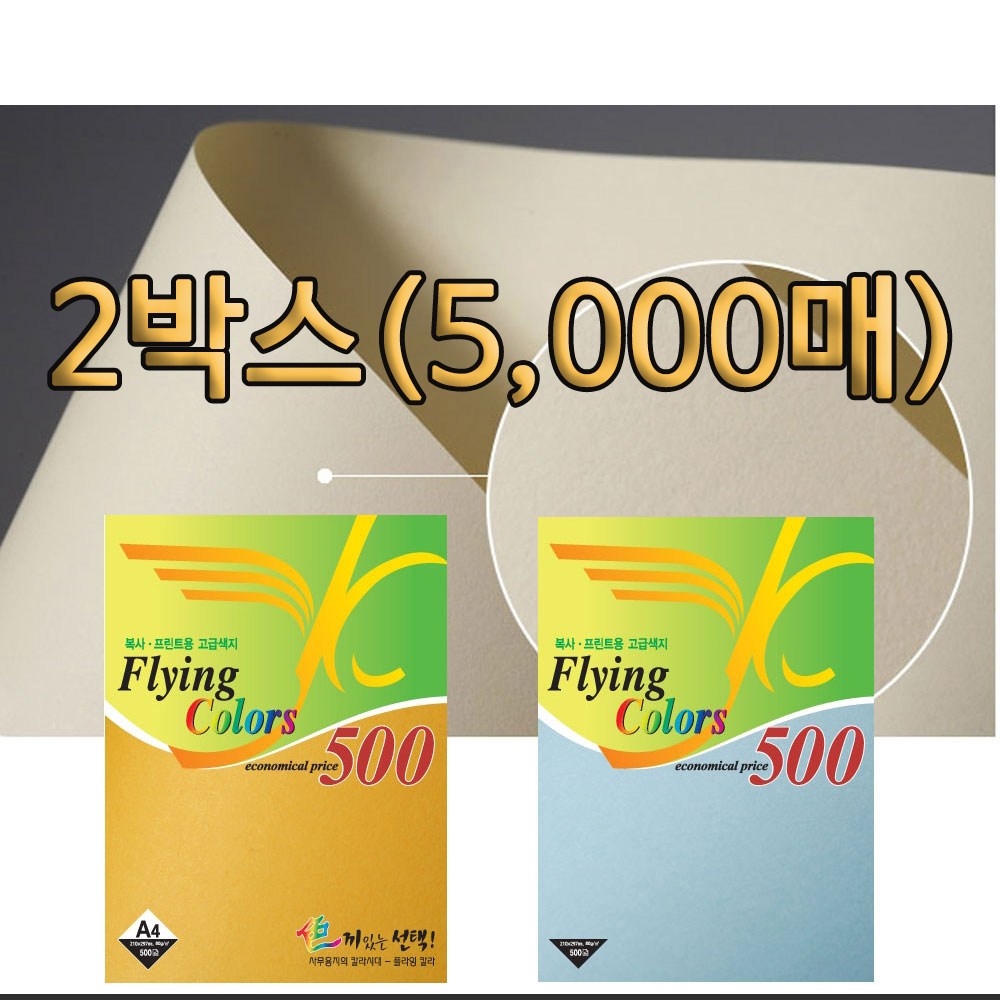 삼원특수지 칼라복사지 뉴 플라잉칼라500 A4(80g) 2박스(5000매) 119,000원