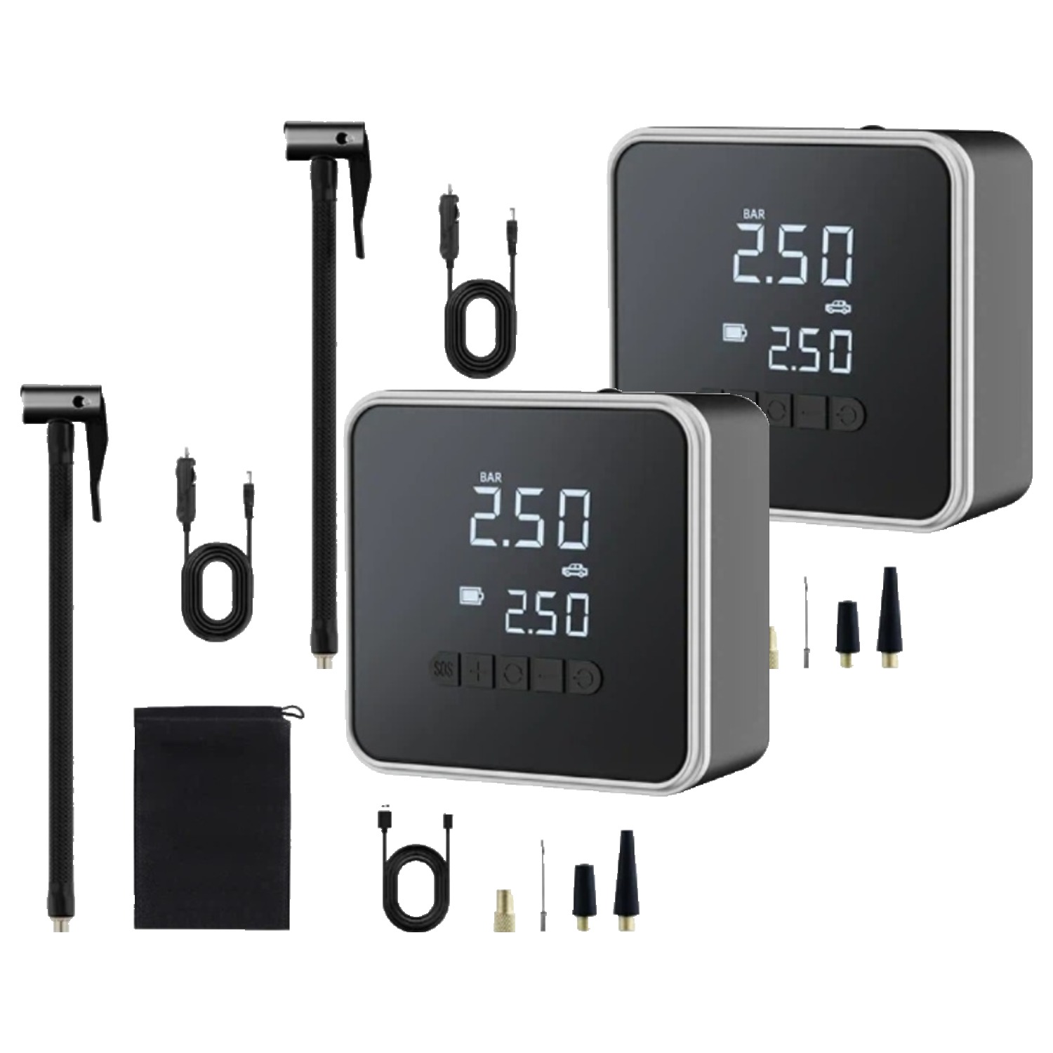 HELLOLEIBOO 다용도 휴대용 미니 유무선 에어 컴프레셔 + 패브릭 포켓 + 충전 케이블 27,300원