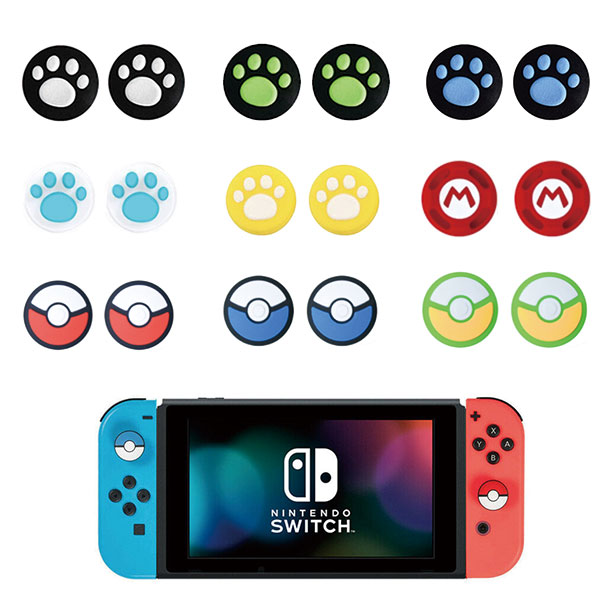 아싸라봉 닌텐도 스위치 OLED 라이트 공용 조이콘 버튼캡 냥이발 마리오 몬스터 커버 990원