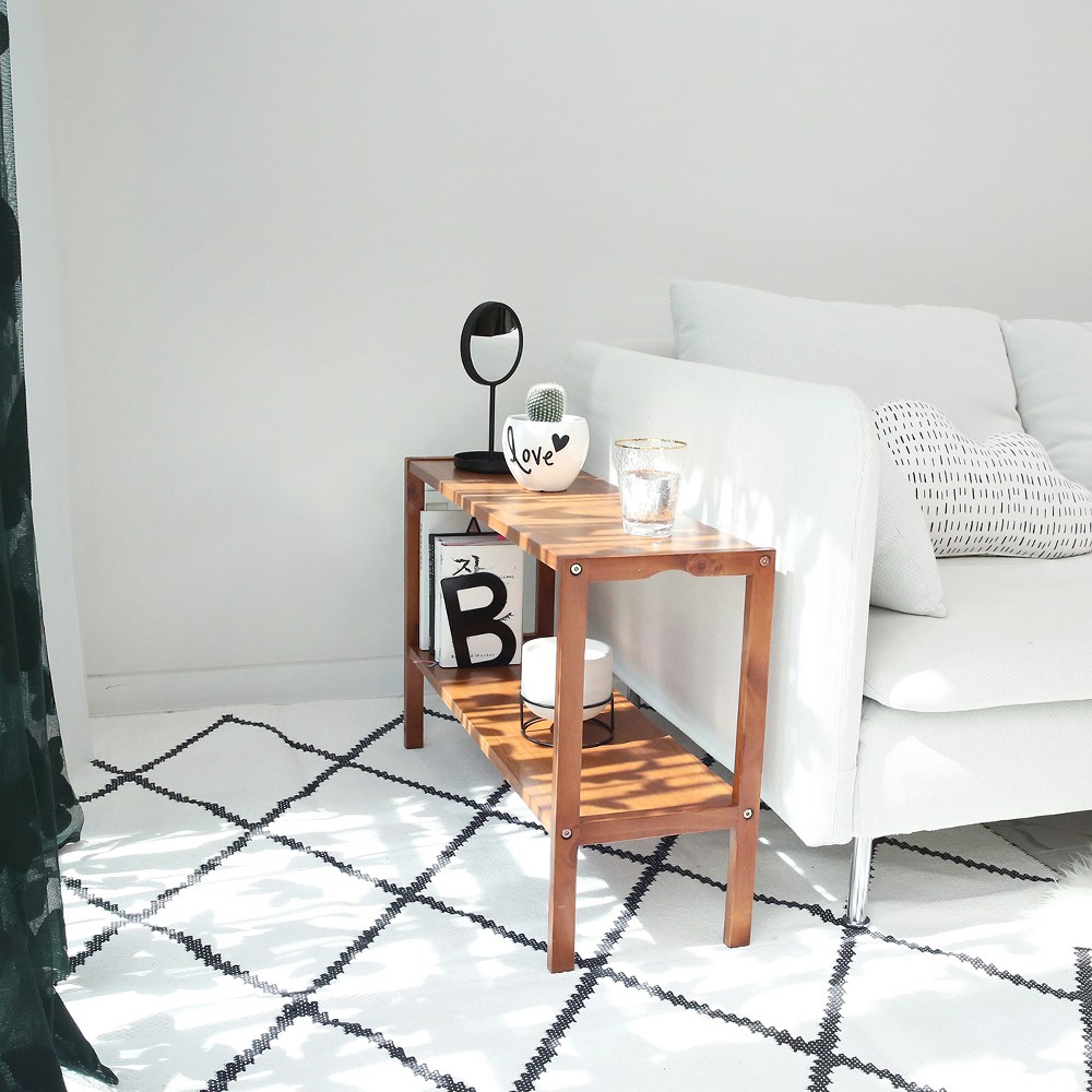 벤트리 브라운 원목 2단 벤치선반 3size 화분선반 수납장 53,100원