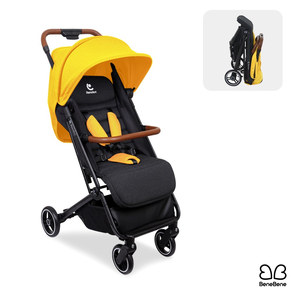 베네베네 프리미엄 프랑스 레노룩스 X2 접이식 절충형 유모차 기내용 풀패키지 컵홀더+가방+모기장+레인커버, 옐로우 159,800원