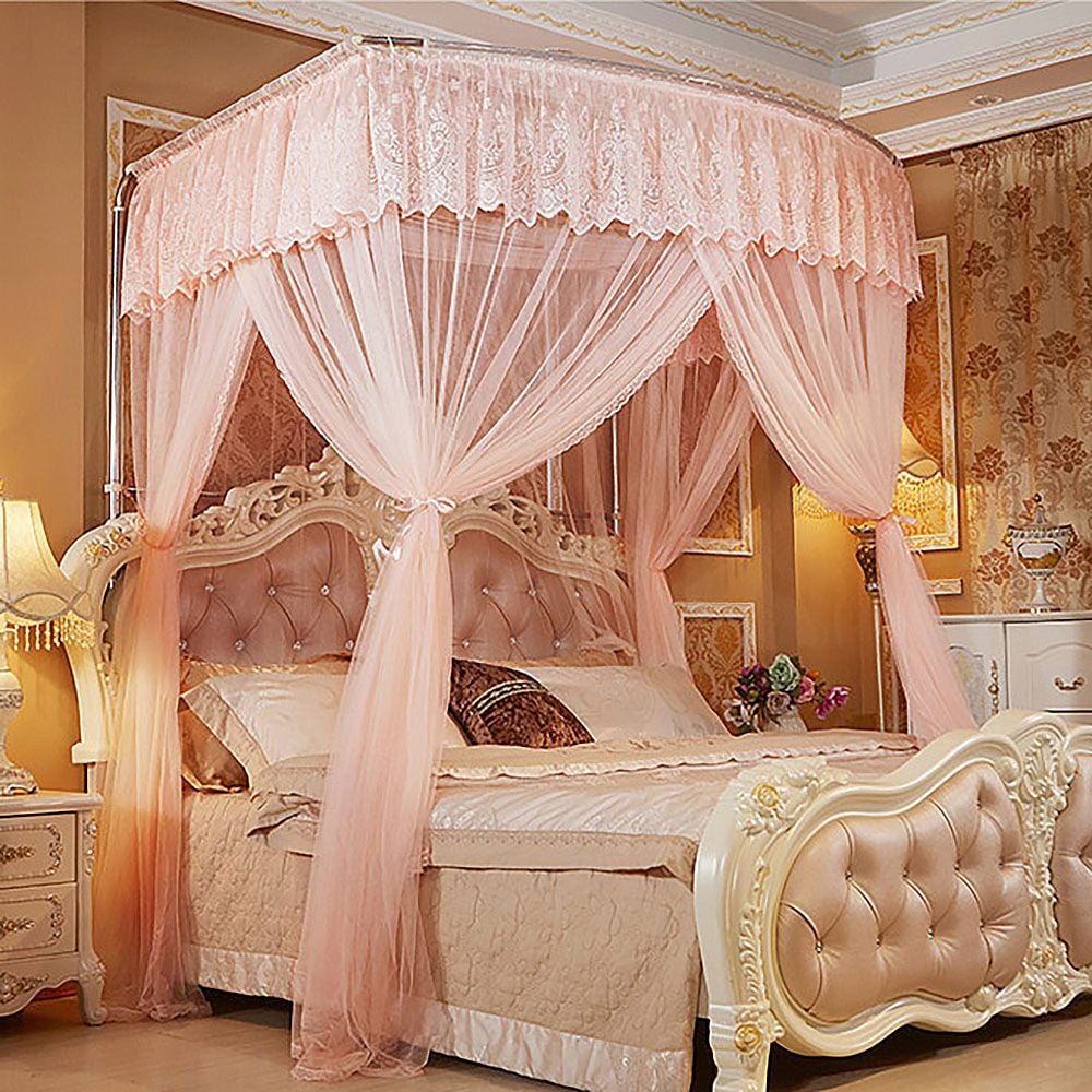 [리빙피스] 샤르망 캐노피 침대 모기장(180x200cm) (피치) 153,080원