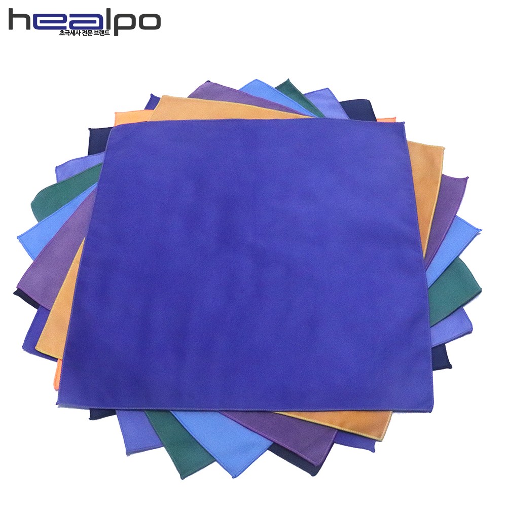 힐포 초극세사 중형 악기닦이 악기천 악기융 극세사 안경닦이 세차 광택용 도포용 화이버, 5매, 블랙 9,600원