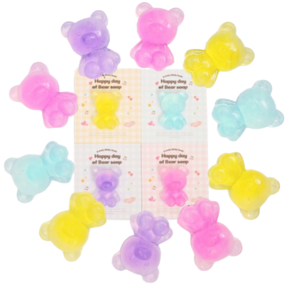 샤이닝데이 해피곰 수제비누 어린이집 유치원 생일 답례품 개별포장, 10개입, 20g 14,000원