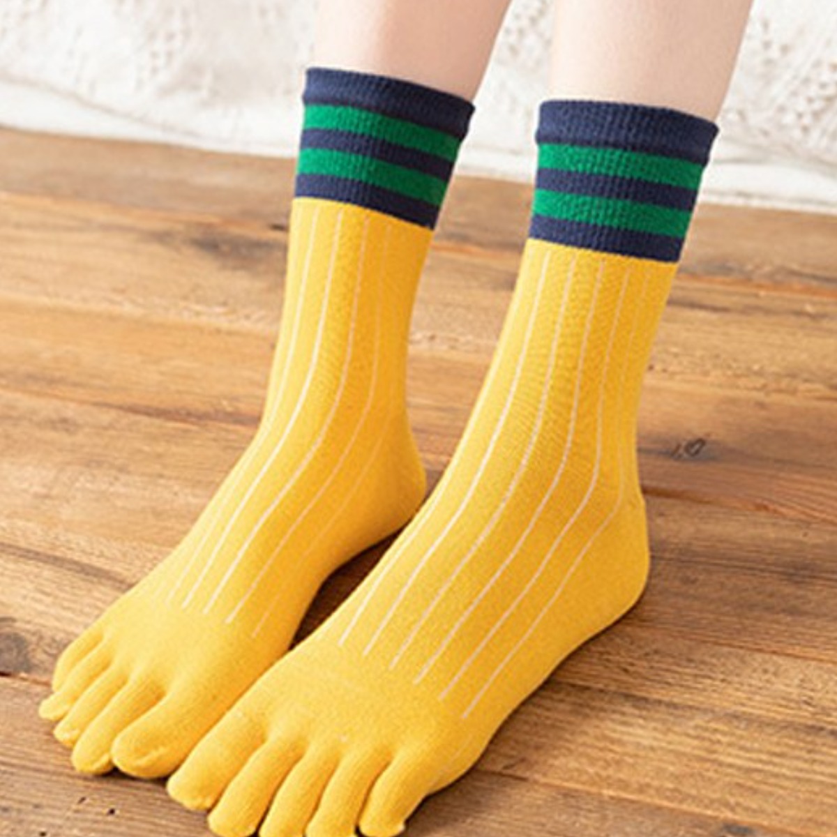 여성 발가락양말 세트 골지 발목라인 발가락 긴양말 5켤레 15,900원