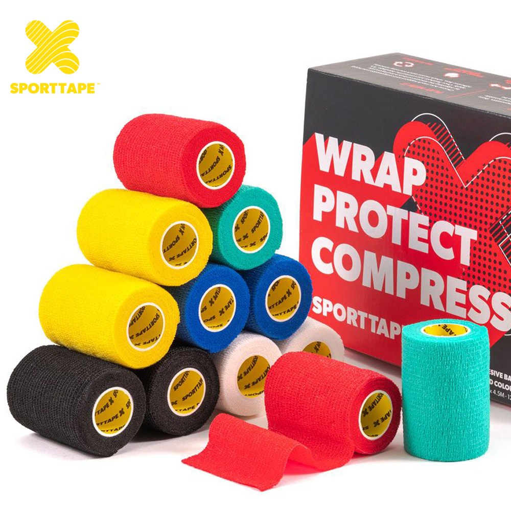 스포테이프 코히시브 압박 스포츠 테이프 자가점착식 테이핑 운동 축구 헬스 발목 관절 근육 보호, 1개 8,000원