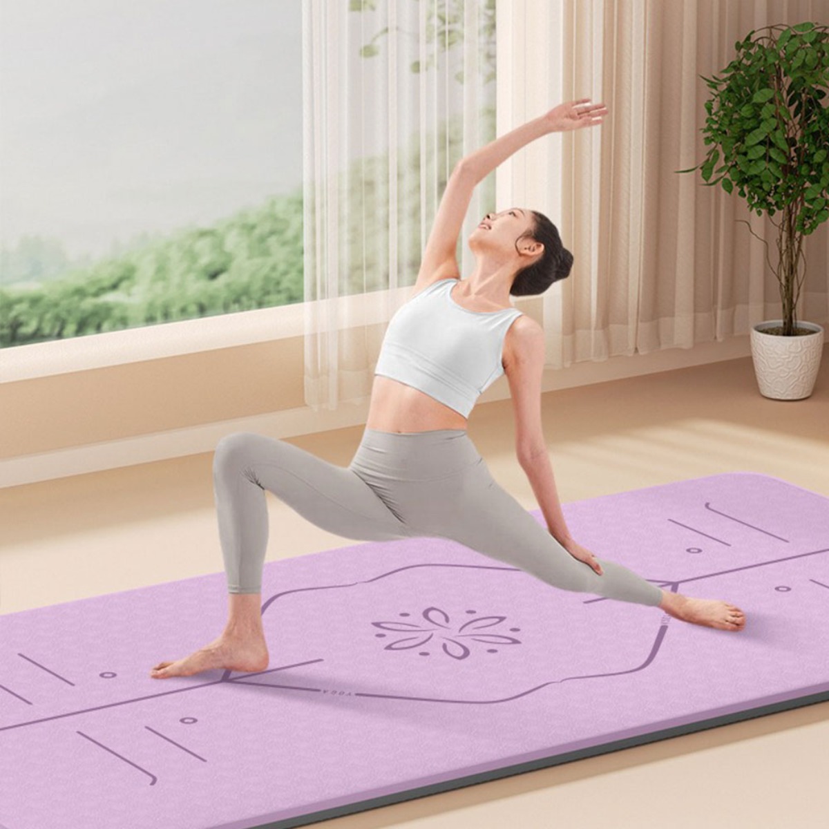 Tooliva 두꺼운 TPE 요가매트 미끄럼방지 홈트 냄새없는 운동 매트 필라테스 매트 실내 운동 매트 21,800원