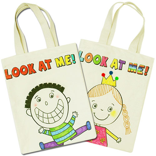 [칼라노리]내얼굴꾸미기 가방/ 나와 가족 그리기/내모습 그리기/작품 전시 가방/ 시니어 보조가방/DIY 에코백, 1개 3,300원