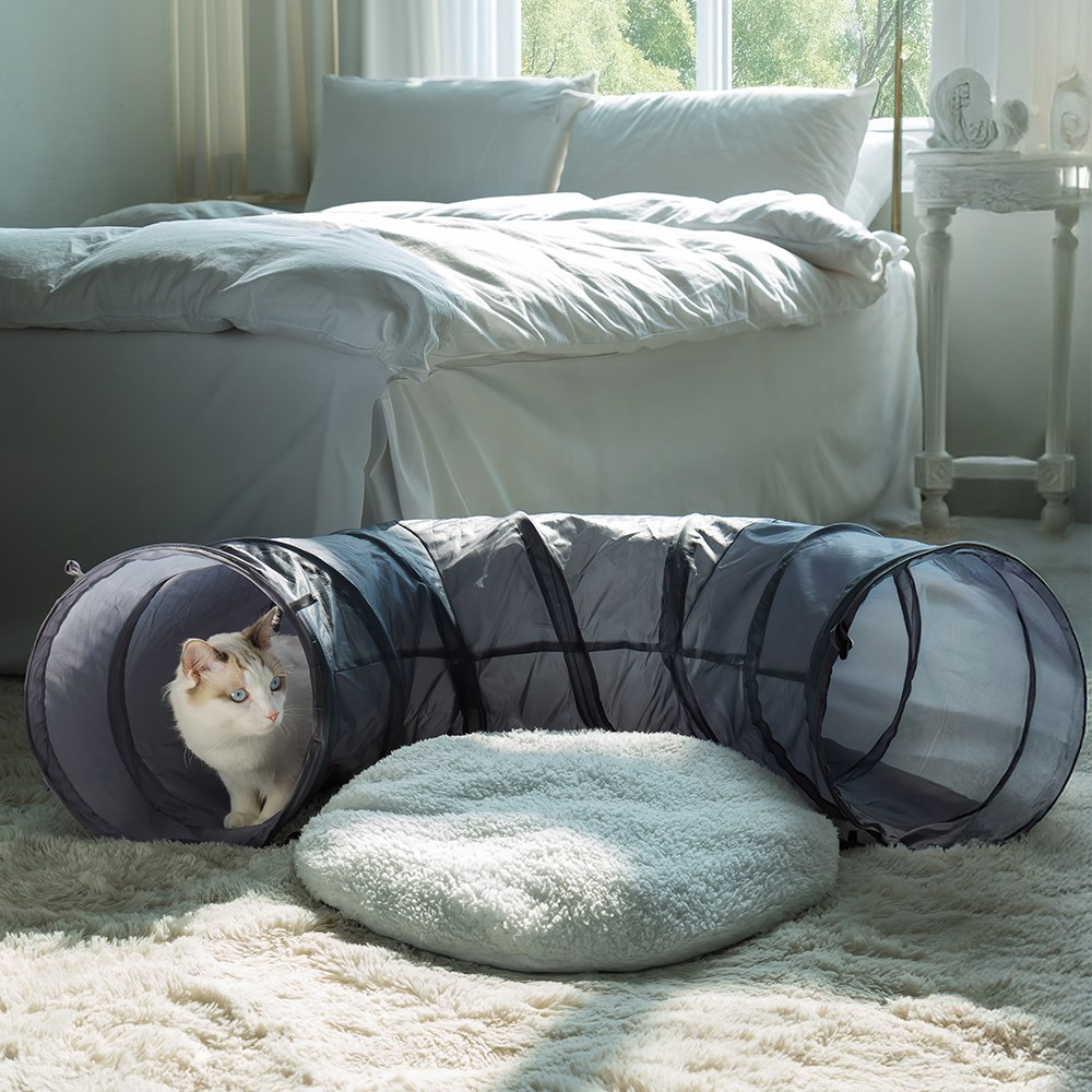 레토 고양이 숨숨집 장난감 터널 동굴 하우스 쿠션 방석 LCH-TH04 11,740원