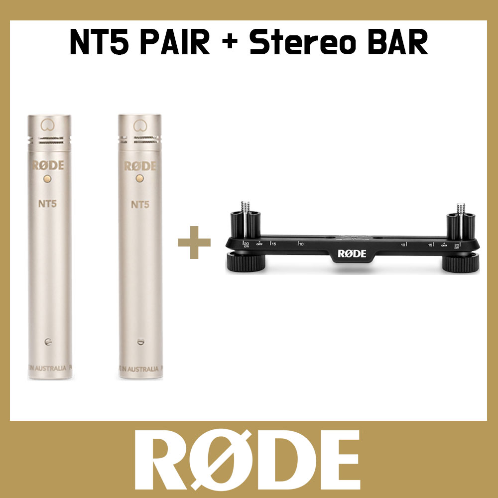 RODE NT5 Matched Pair 펜슬형 마이크(1쌍) 스테레오바 악기 레코딩 패키지 644,000원