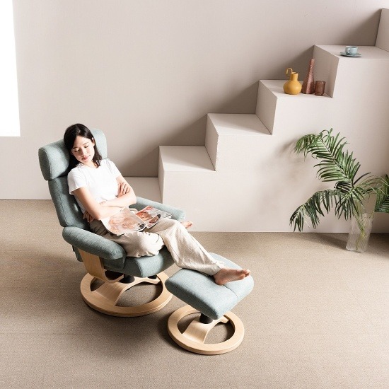 (한샘몰pick) 레벤 우디 기능성 패브릭 1인 리클라이너 (2종/택1) 551,150원