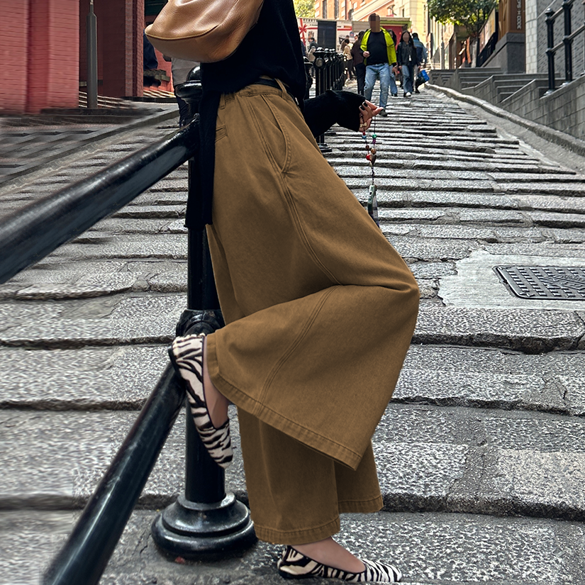 퀸앤조이 제니스 와이드 뒷밴딩 데님 팬츠 56,800원